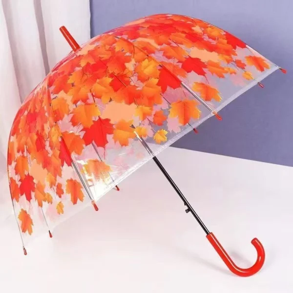 Autumn Vibes Transparent Umbrella