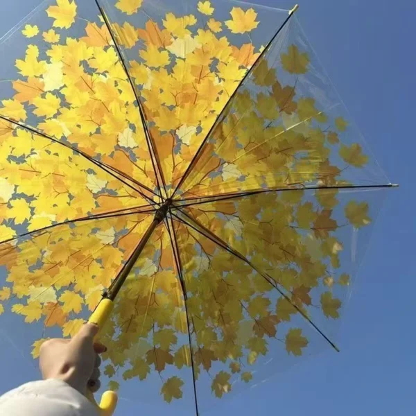 Autumn Vibes Transparent Umbrella