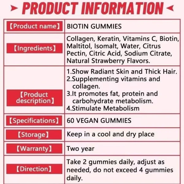 Biotin Gummies for Hair Growth