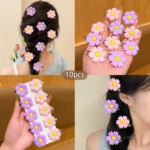 Floral Hair Clip Set – 10 pcs
