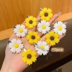 Floral Hair Clip Set – 10 pcs