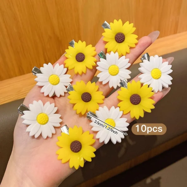 Floral Hair Clip Set – 10 pcs