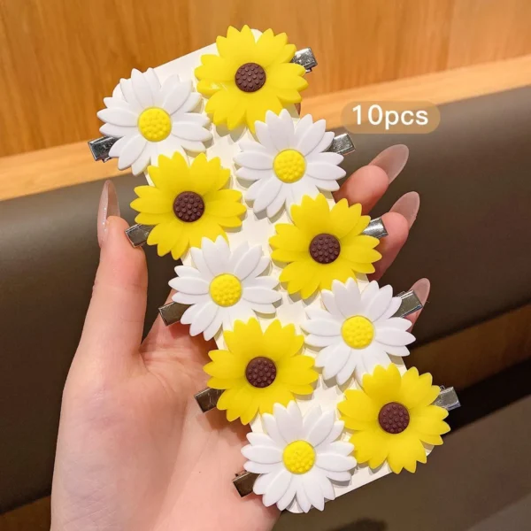 Floral Hair Clip Set – 10 pcs