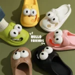Hello Friends – Cartoon Eye Slippers