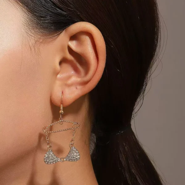 Golden Sparkle Statement Earrings