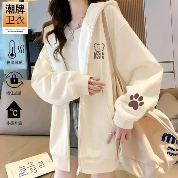 Wink Bear Zip Hoodie