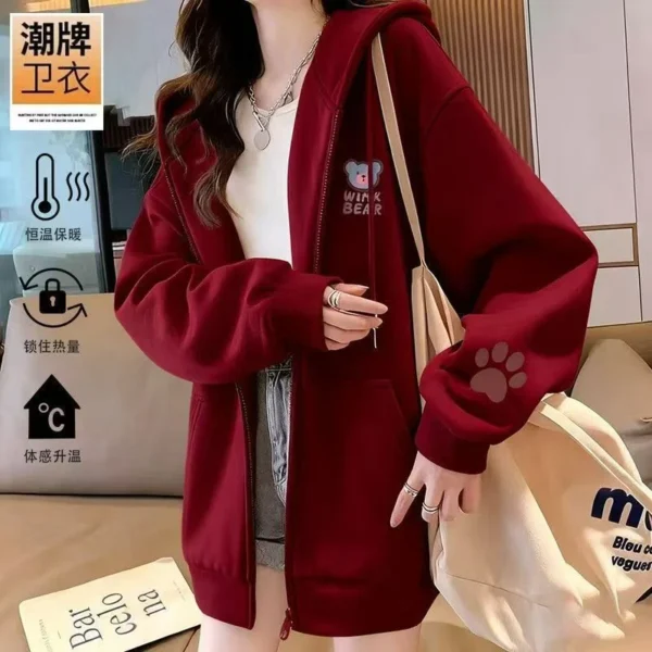 Wink Bear Zip Hoodie