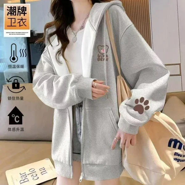 Wink Bear Zip Hoodie