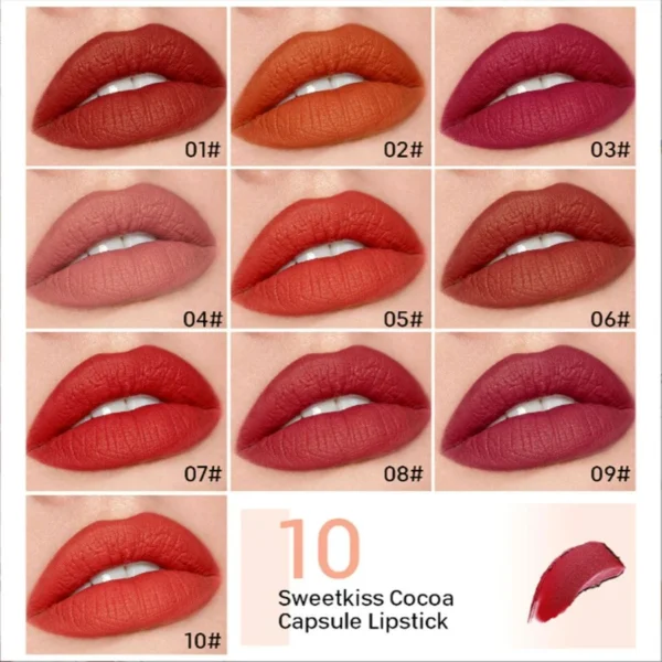 Sweetkiss Cocoa Capsule Lipstick (Pack of 10)