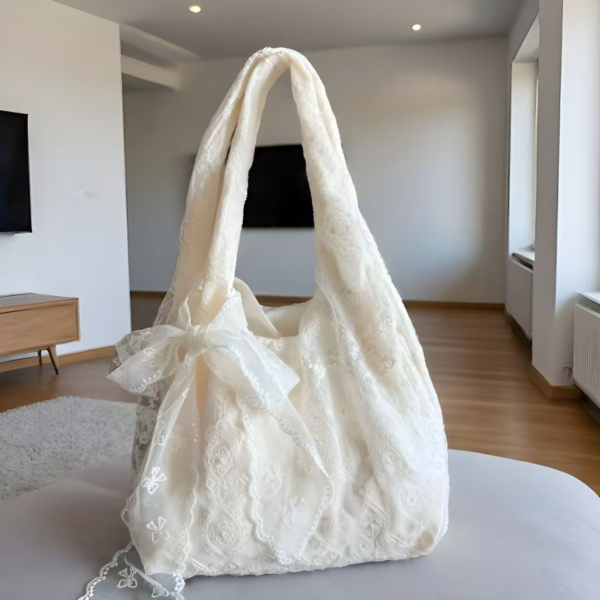 Lace Bow Tote Bag