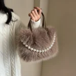 The Elowen Fur Pearl Bag