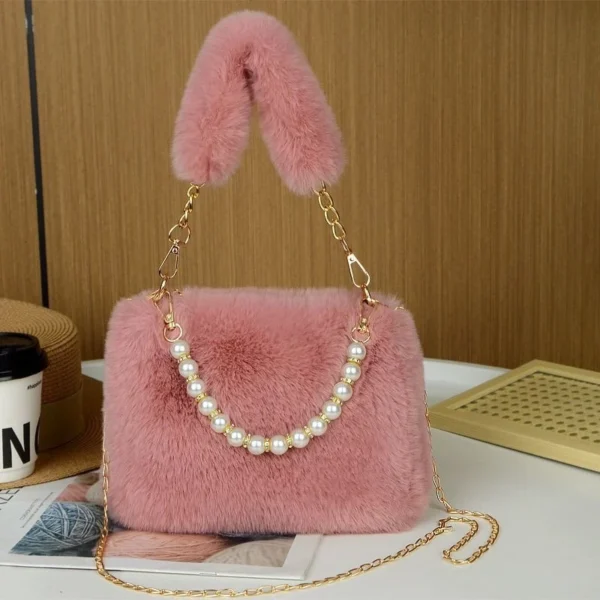 The Elowen Fur Pearl Bag